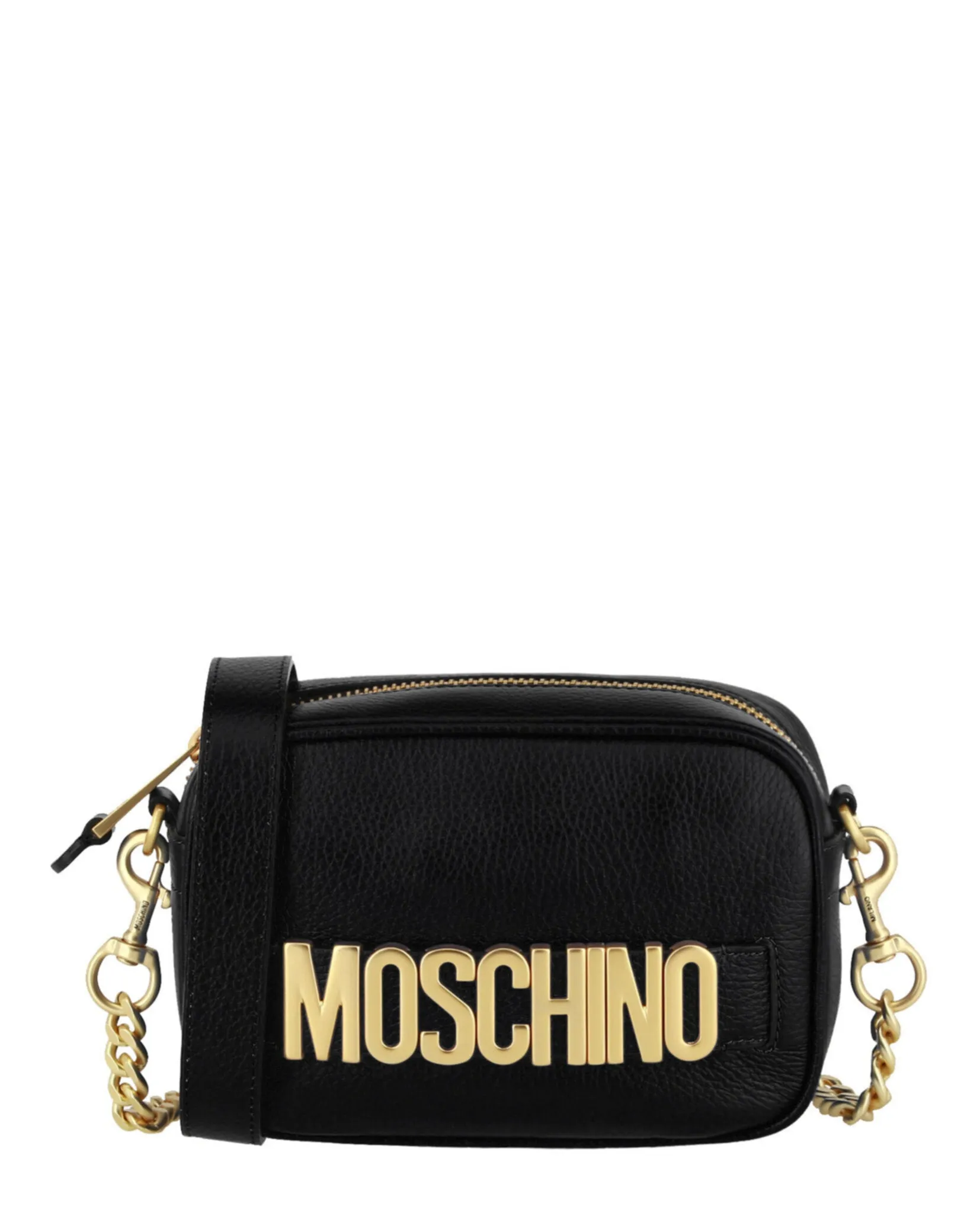 Moschino Logo Leather Crossbody Bag