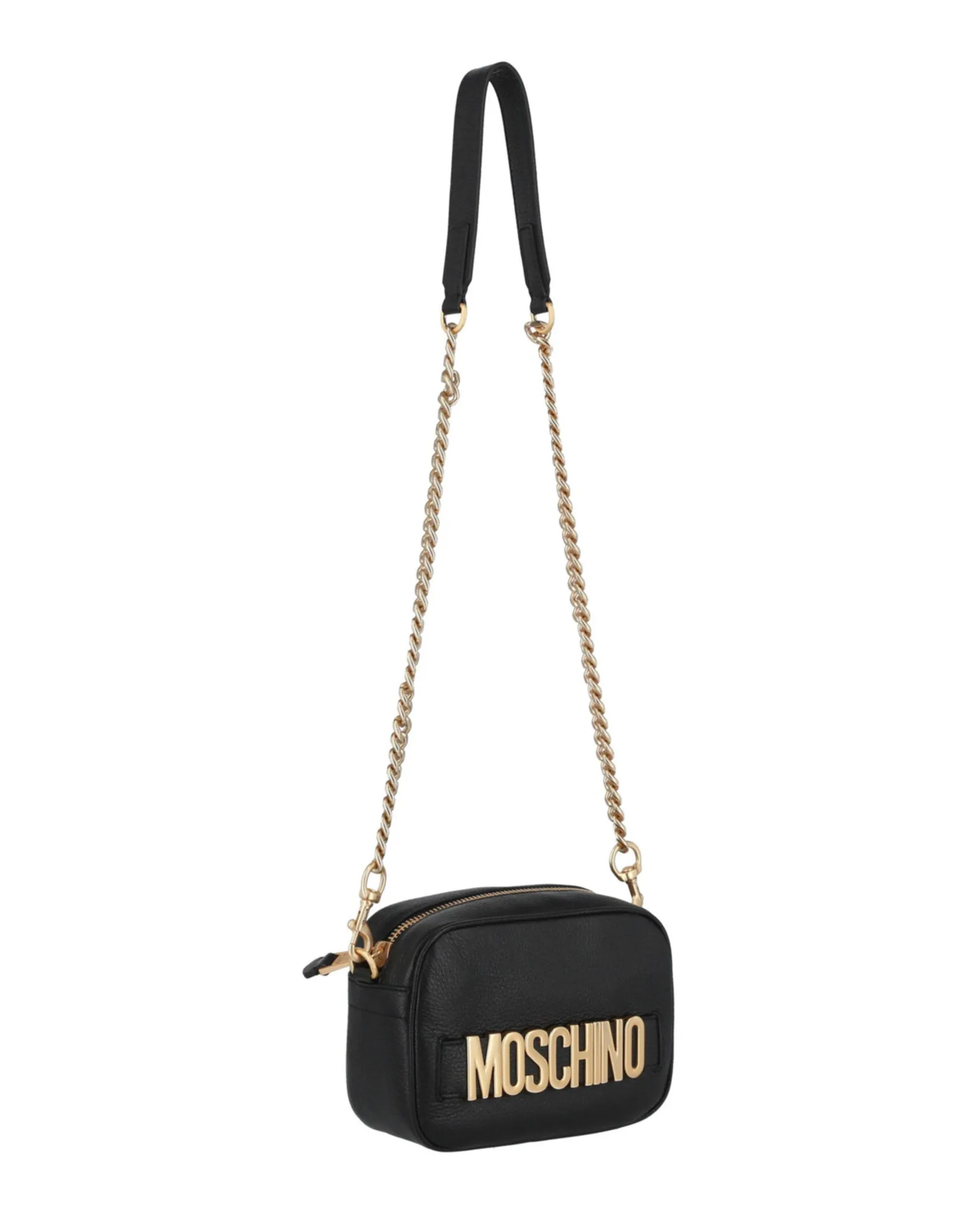 Moschino Logo Leather Crossbody Bag