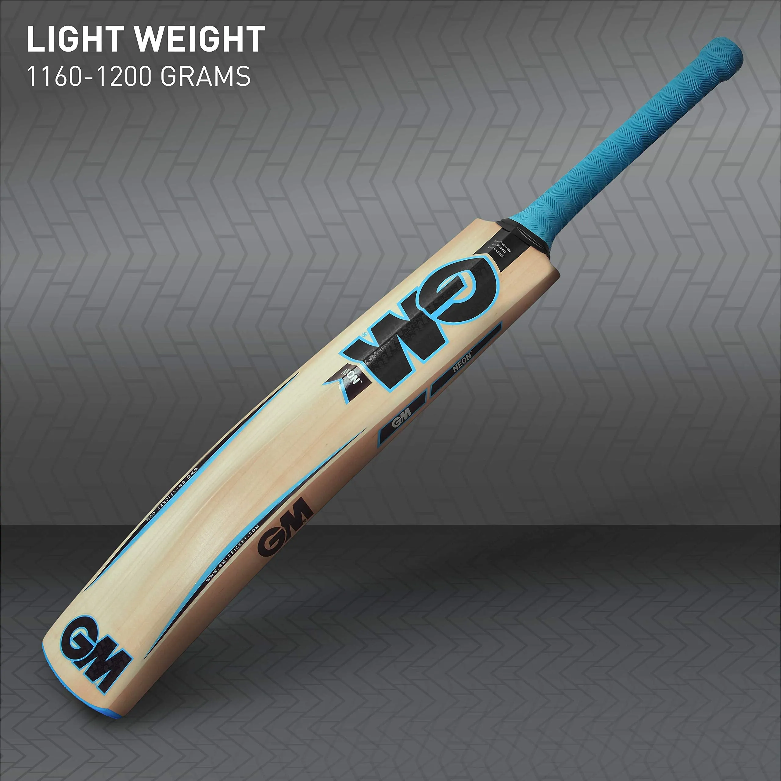 Neon Apex Kashmir Willow Cricket Bat with Cloth Cover on Face | Size-4 | Light Weight | Free Cover|