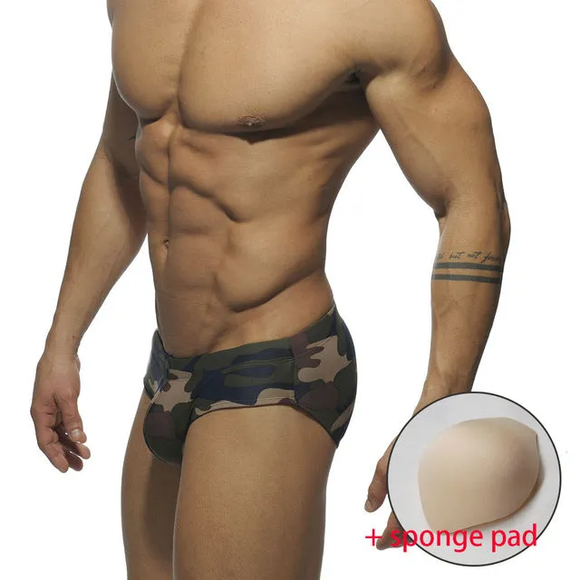 new man's Brand swimming Camouflage swim trunks  sexy low waist swimming briefs swimwear boxers patchwork color  hot sell Summer