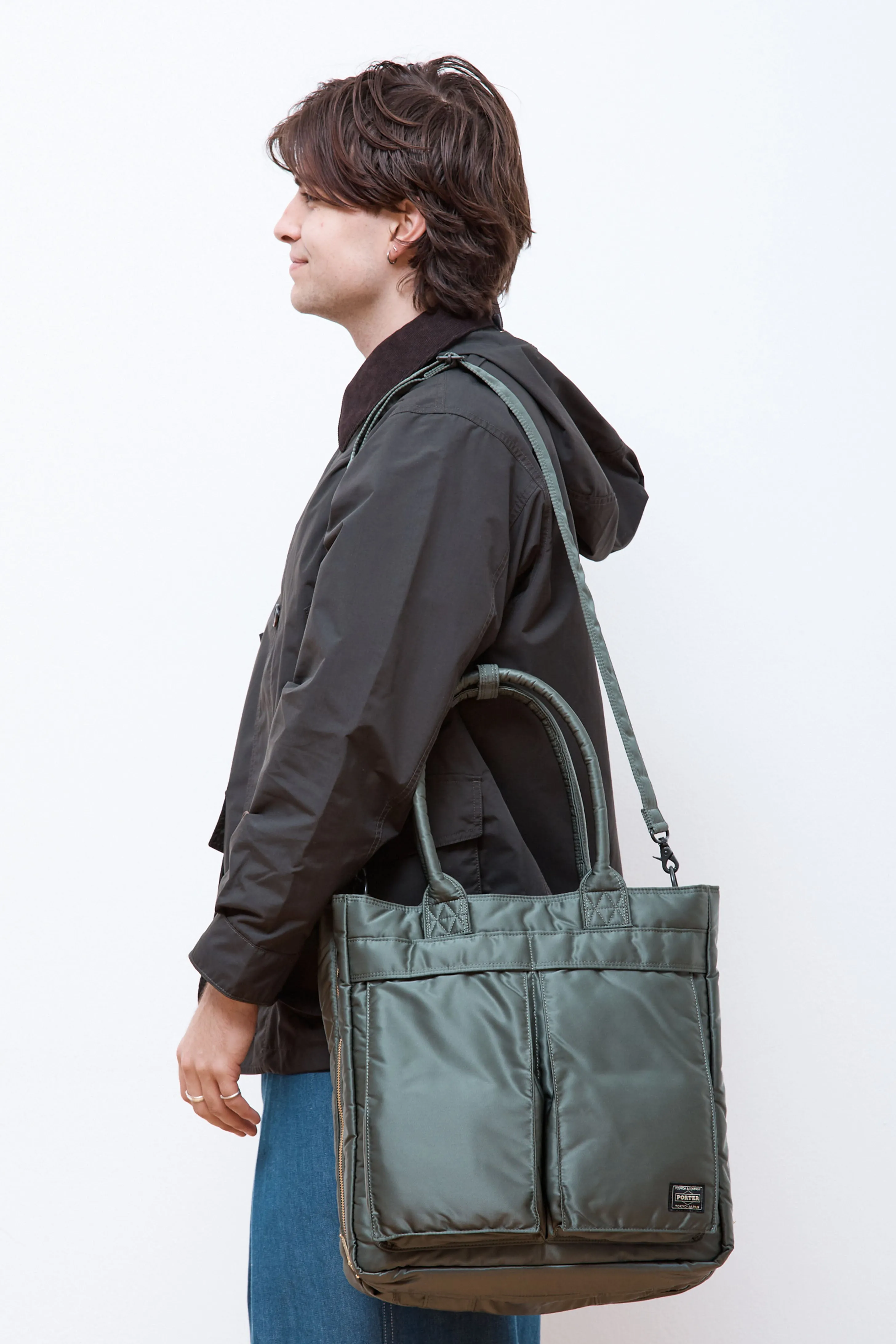 New Tanker Carrying Tote Bag Sage Green