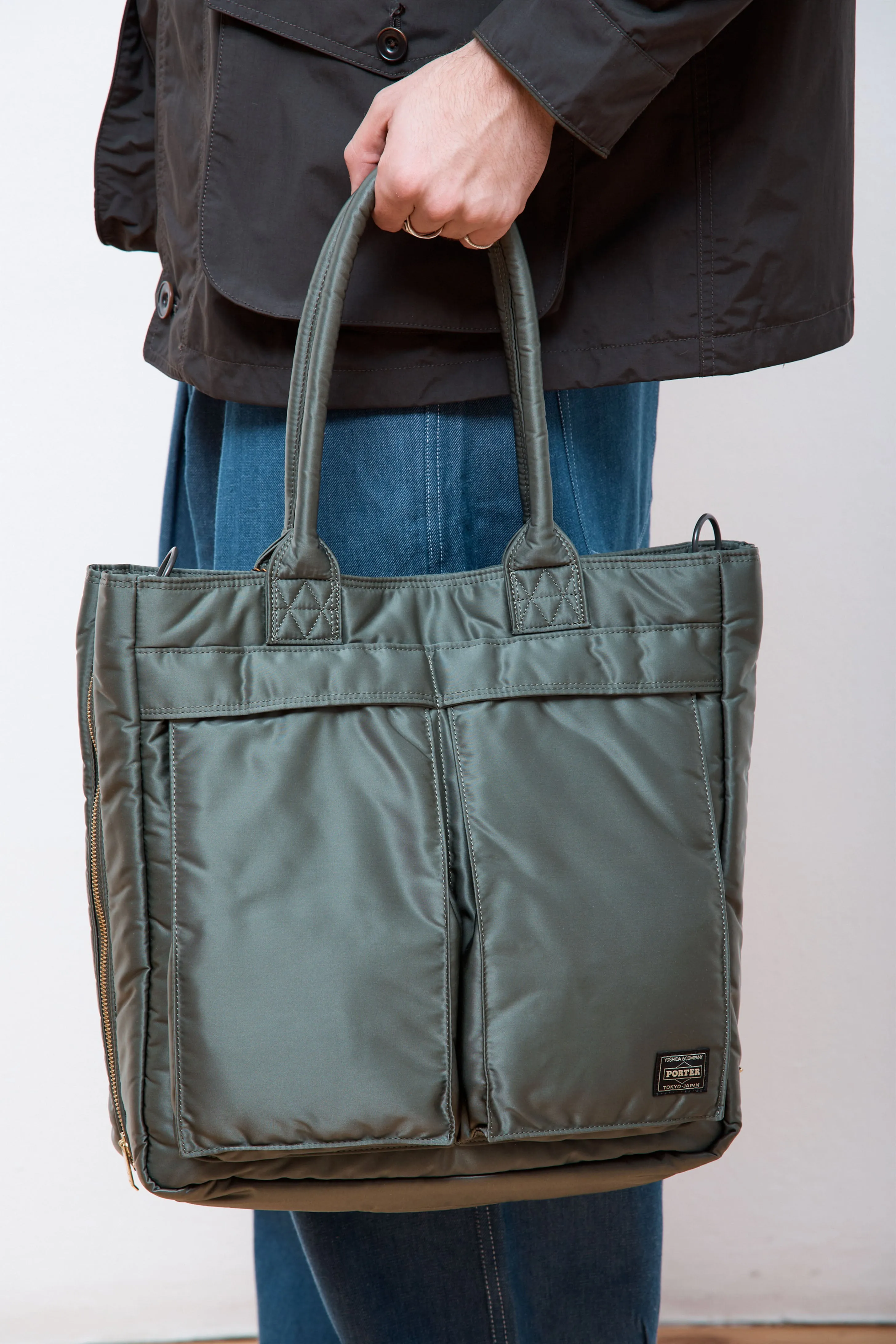 New Tanker Carrying Tote Bag Sage Green