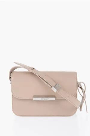 Off-White Leather Shoulder Bag with Metal Detail Unica One size