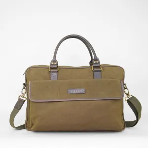 Olive Waxed Canvas Briefcase - Perfect Laptop Bag