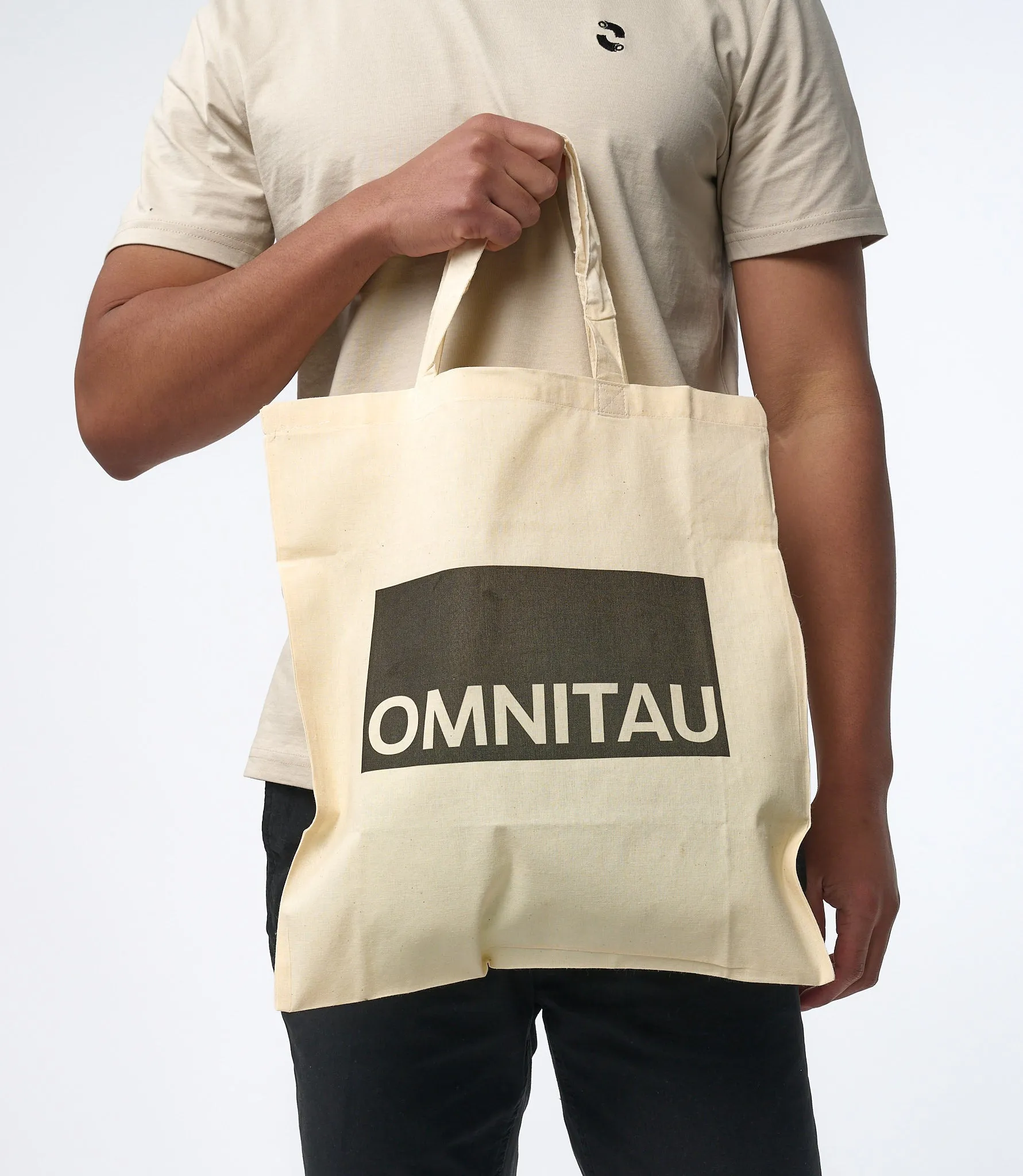 Omnitau Adult Unisex Organic Cotton Light Tote Bag - Cream