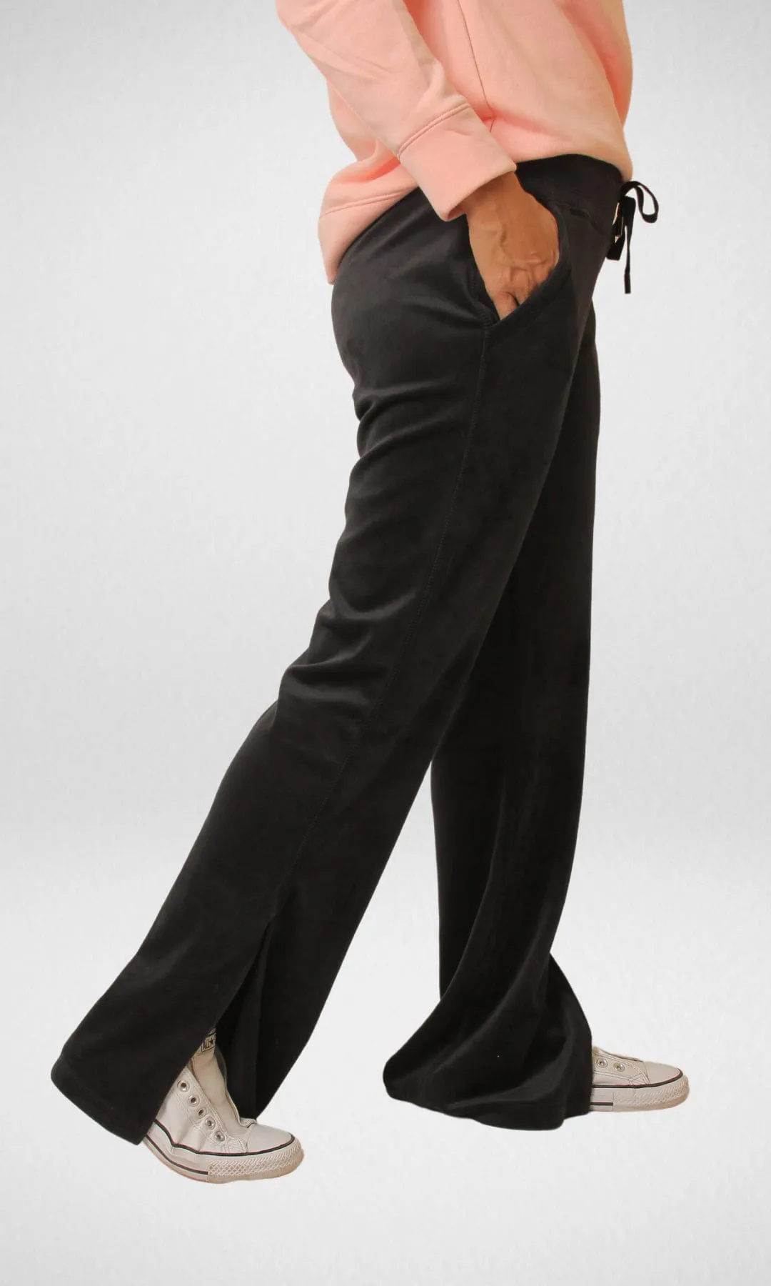 (Original)Women Velvet Pants - Black