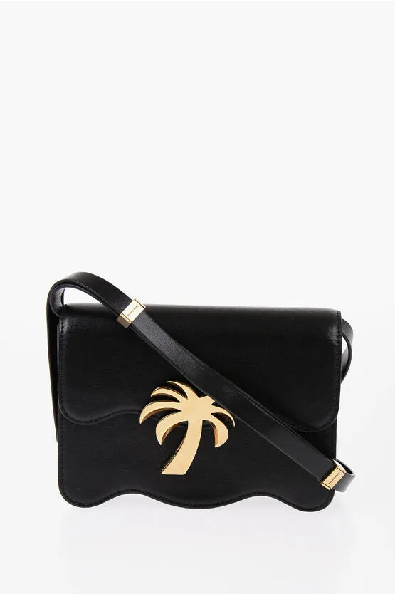 Palm Angels Leather Shoulder Bag with Golden Logo Unica One size