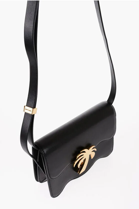 Palm Angels Leather Shoulder Bag with Golden Logo Unica One size