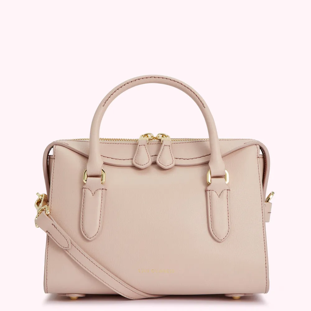 PEBBLE PINK LEATHER SMALL DYLAN HANDBAG