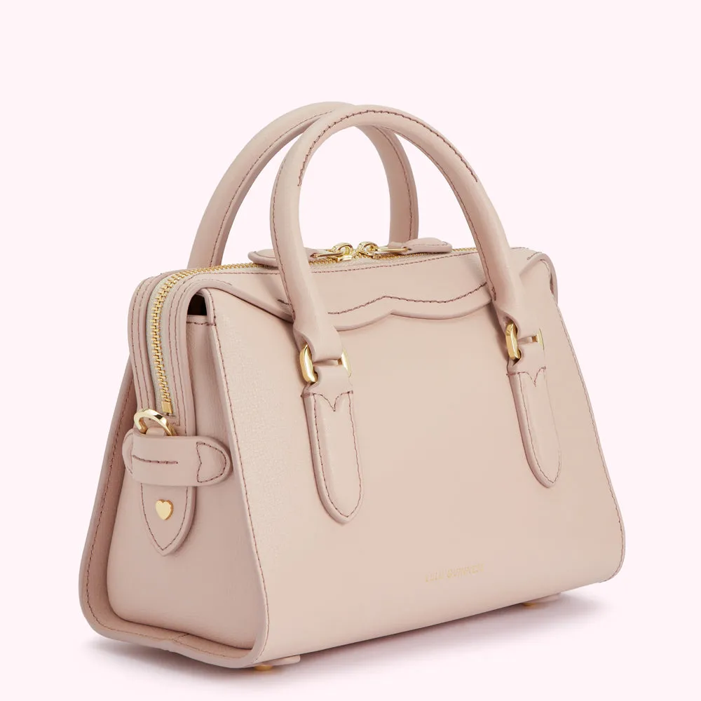 PEBBLE PINK LEATHER SMALL DYLAN HANDBAG