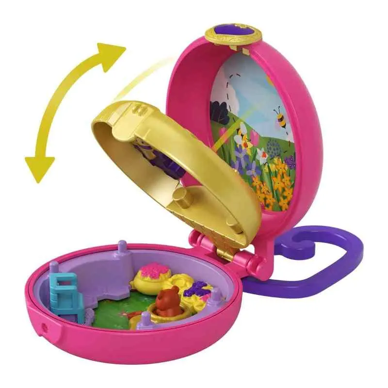 Polly Pocket Tiny Compact Circle Honey Bee