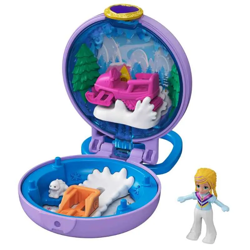 Polly Pocket Tiny Compact Circle Winter Fun