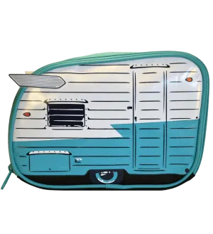 "Wings" Camper Van Toiletry Bag, Light Blue