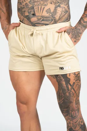 Relentless | Men's Gym Shorts | Beige