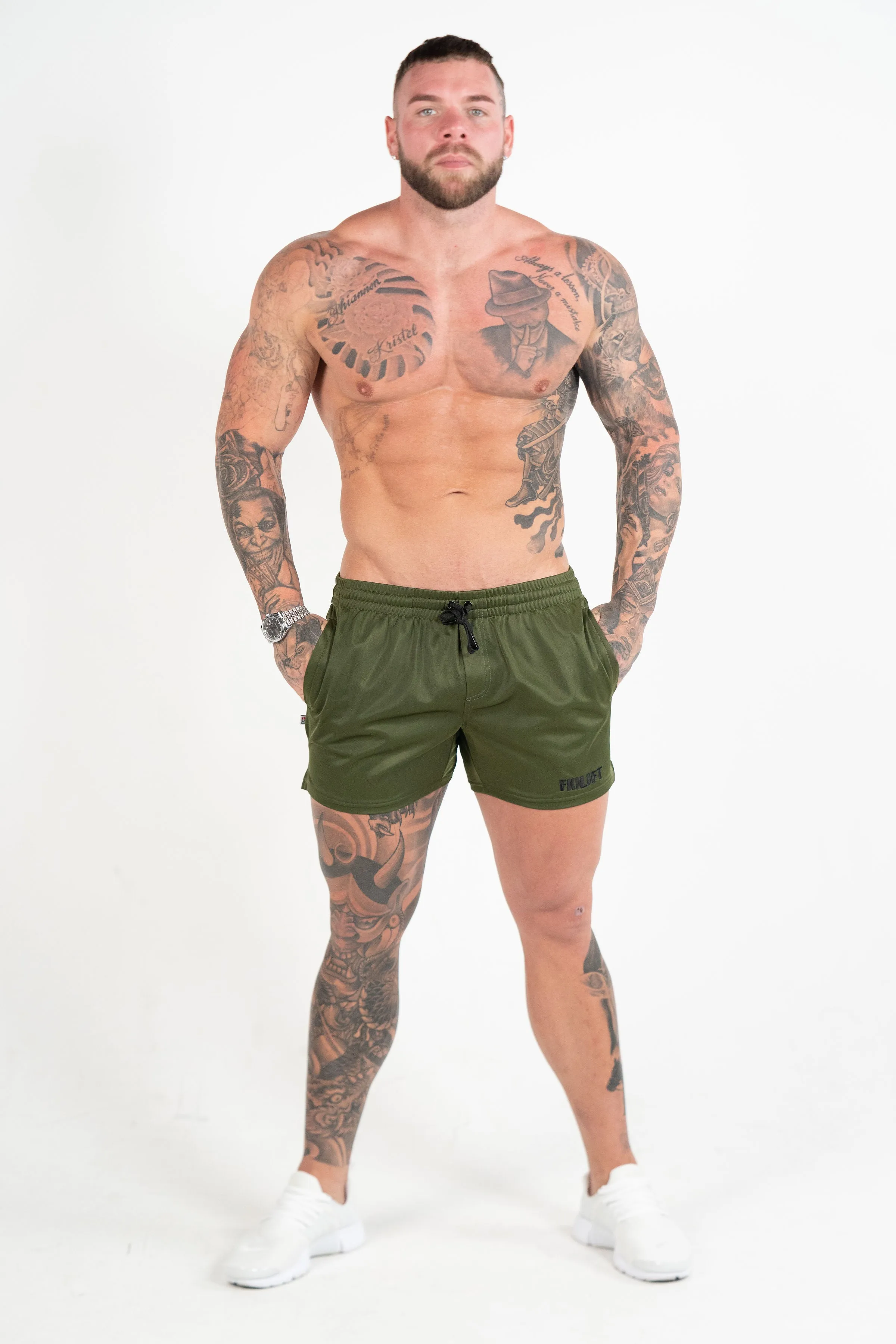 Relentless | Men's Gym Shorts | Khaki