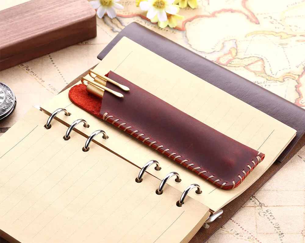 Retro Handmade Leather Fountain Pen Case/Holder