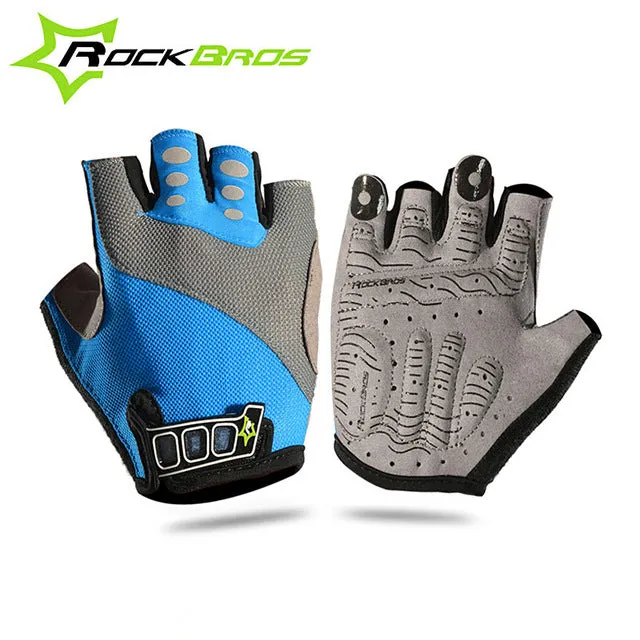 ROCKBROS Cycling Anti-slip Anti-sweat Men Women Half Finger Gloves Breathable Anti-shock Sports Gloves MTB Bike Bicycle Glove