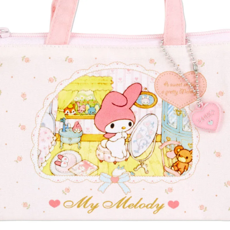 Sanrio Characters Vintage Style Flat Pouch with Handle