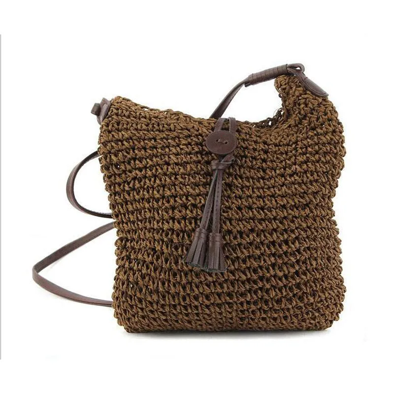 Tassel Bohemian Straw Shoulder Bag