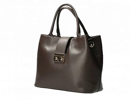 Timeless Tote with Latch Accent