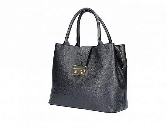 Timeless Tote with Latch Accent