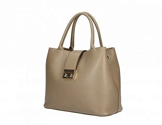 Timeless Tote with Latch Accent