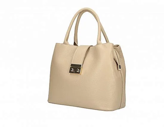 Timeless Tote with Latch Accent