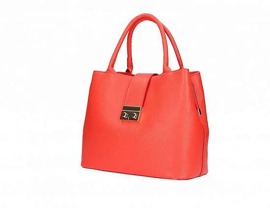 Timeless Tote with Latch Accent