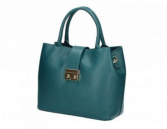 Timeless Tote with Latch Accent