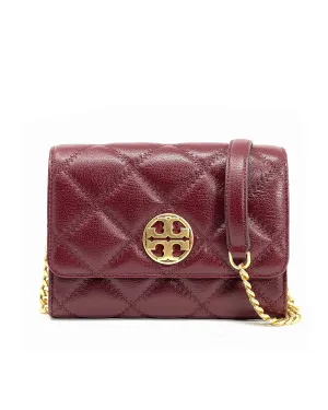 Tory Burch Claret Willa Chain Wallet