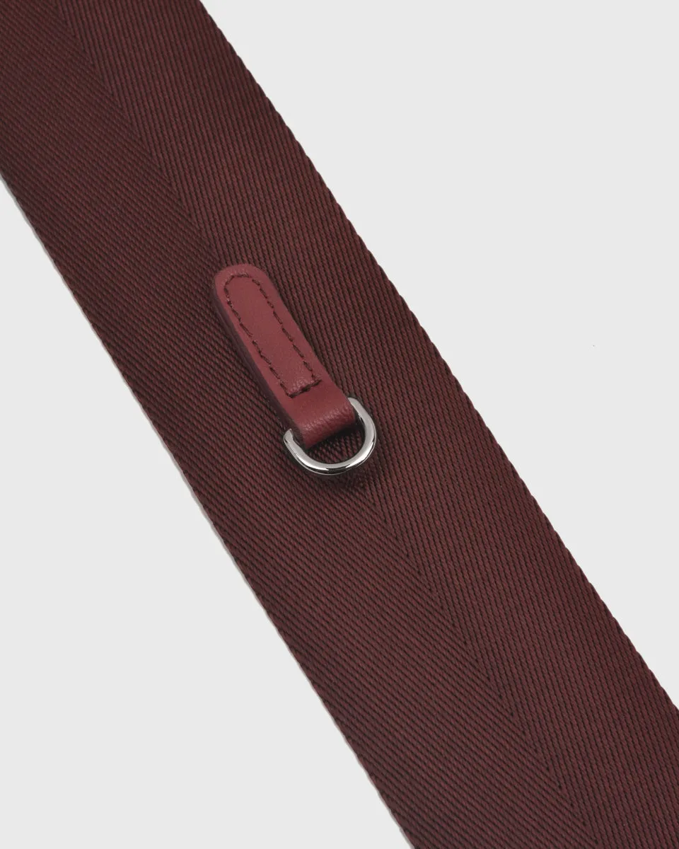 TOS x SIA Seat Belt Bag Strap (Burgundy/Silver)