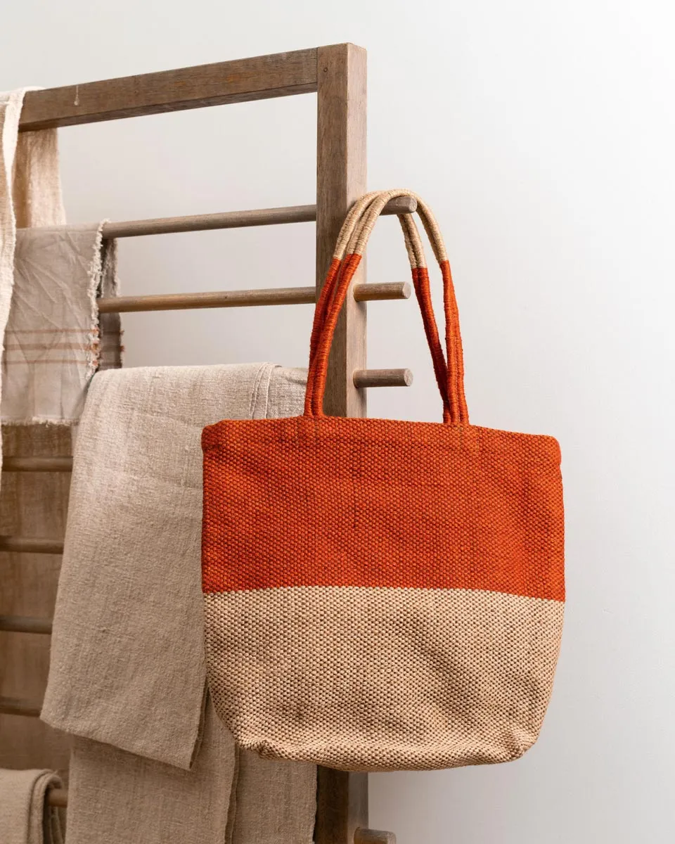 Turtle Bags Block Colour Tote Bag - Paprika