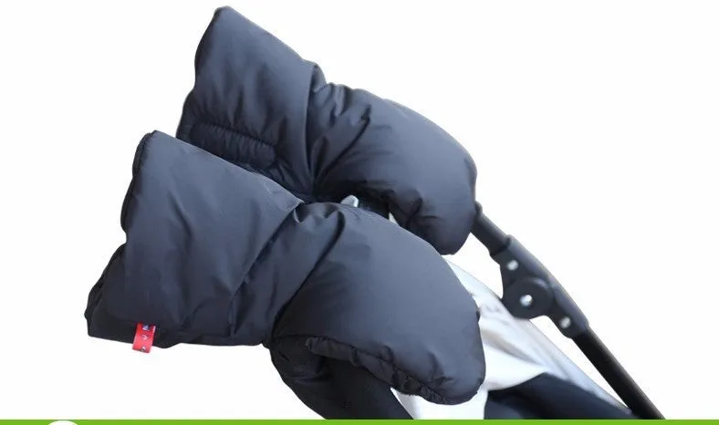 Winter baby stroller warm Fur hand cover glove