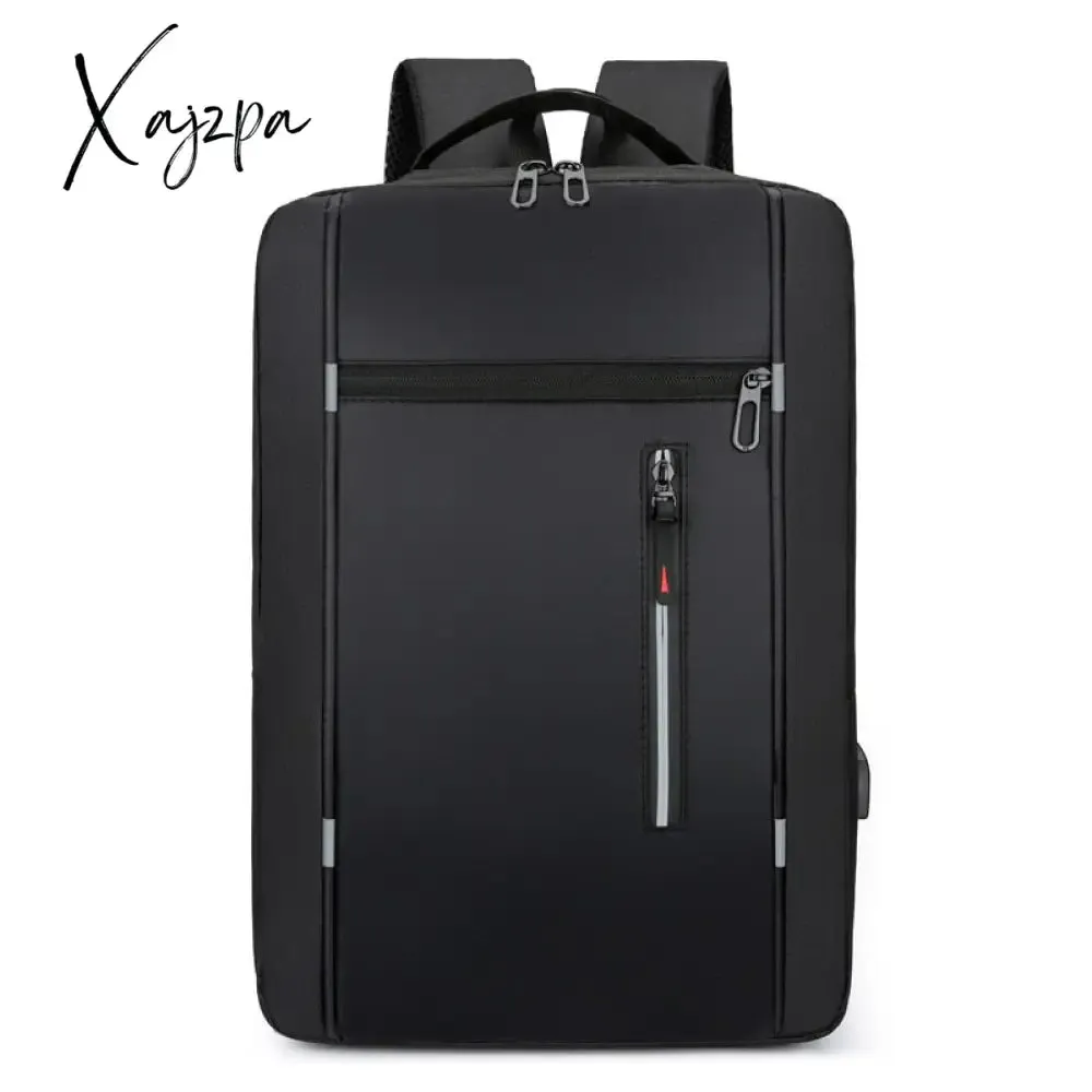 Xajzpa - Waterproof Business Backpack Men USB School Backpacks 15.6 Inch Laptop Backpack Large Capacity Bagpacks for Men Back Pack Bags