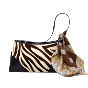 Zebra Hide Shoulder Bag